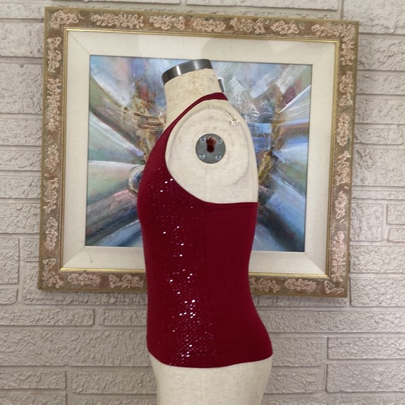 BCBGMaxAzria Sequin Halter Style Top - Picture 3 of 9